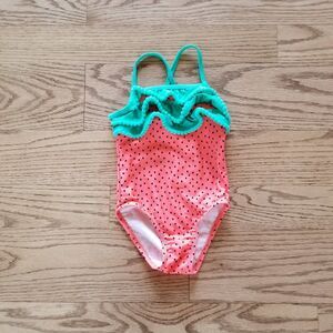 Cat & Jack 18M Watermelon One Piece Swim Suit EUC